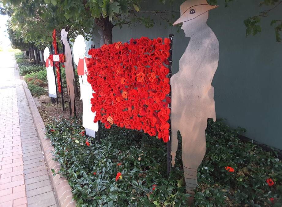 LEST WE FORGET: The display on Gallery Lane. Photo: SUPPLIED.