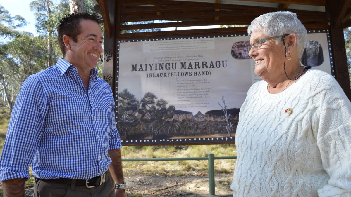 NAIDOC BOOST: Member for Bathurst Paul Toole and Wiradjuri Elder Aunty Helen Riley. Picture: SUPPLIED.