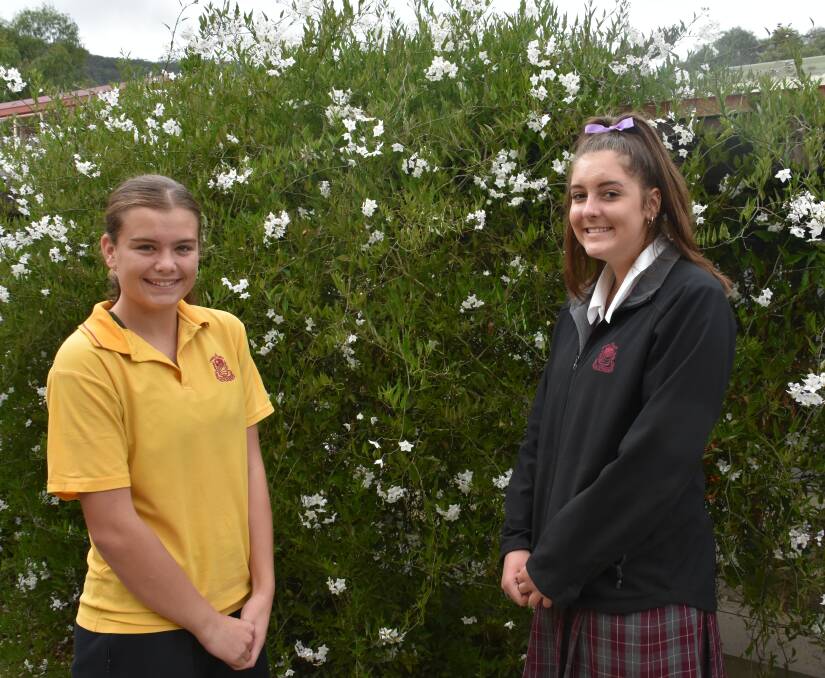 HOCKEY DUO: Elissa Marshall and Shakaya Bott trialled for the NSWCCC hockey squad. Picture: ALANNA TOMAZIN.