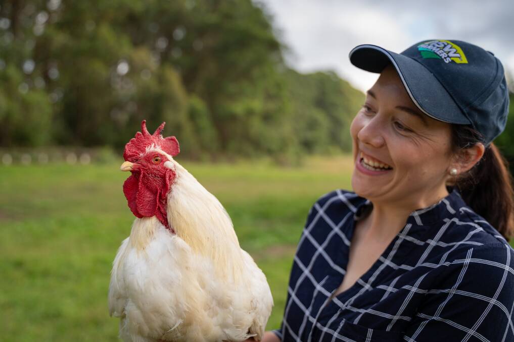PASSIONATE: Hampton free-range chicken farmer Rachel Nicoll fuses her passions with her professional work. Picture: SUPPLIED.