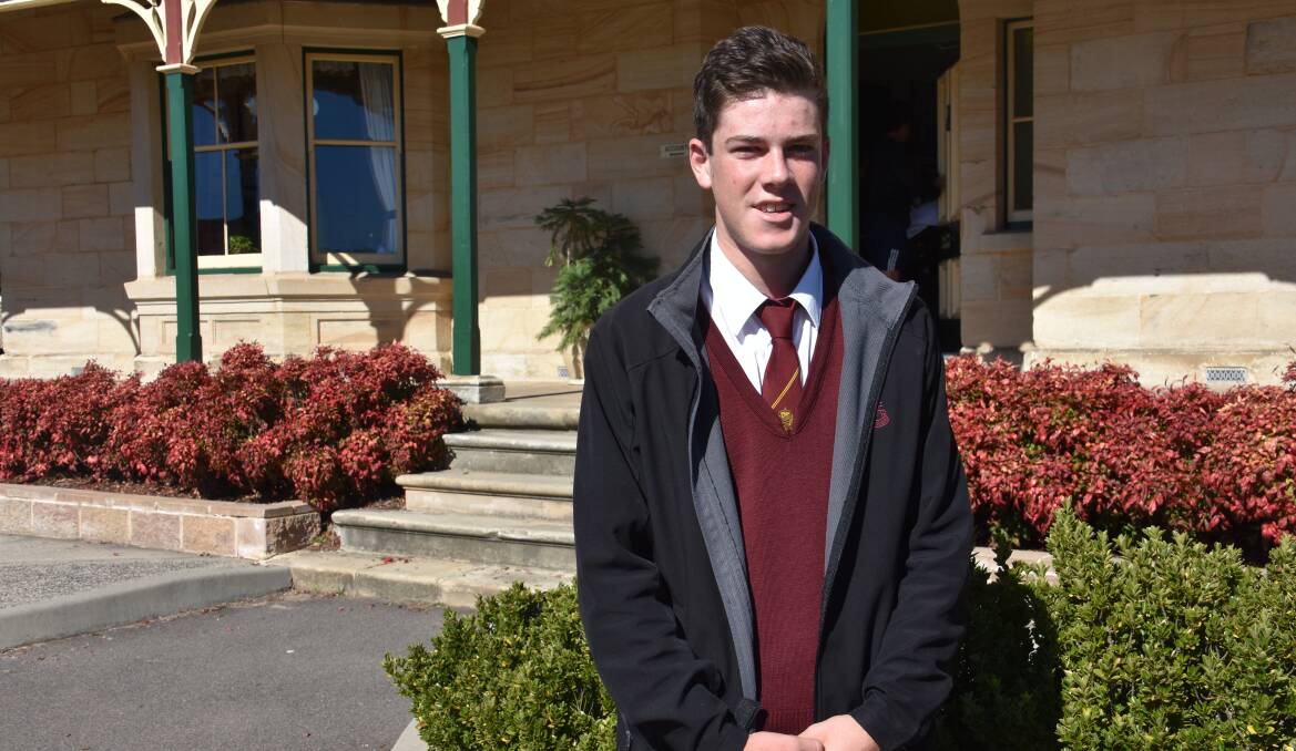 STAR: Year 12 student and Bathurst Panthers player Hayden Taylor. Picture: ALANNA TOMAZIN.