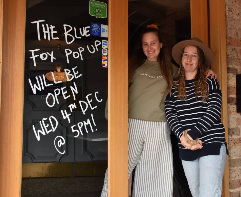 POP UP RESTAURANT: The Blue Fox's Laura and Holly Vatalis are excited to open on Wednesday. Picture: ALANNA TOMAZIN.