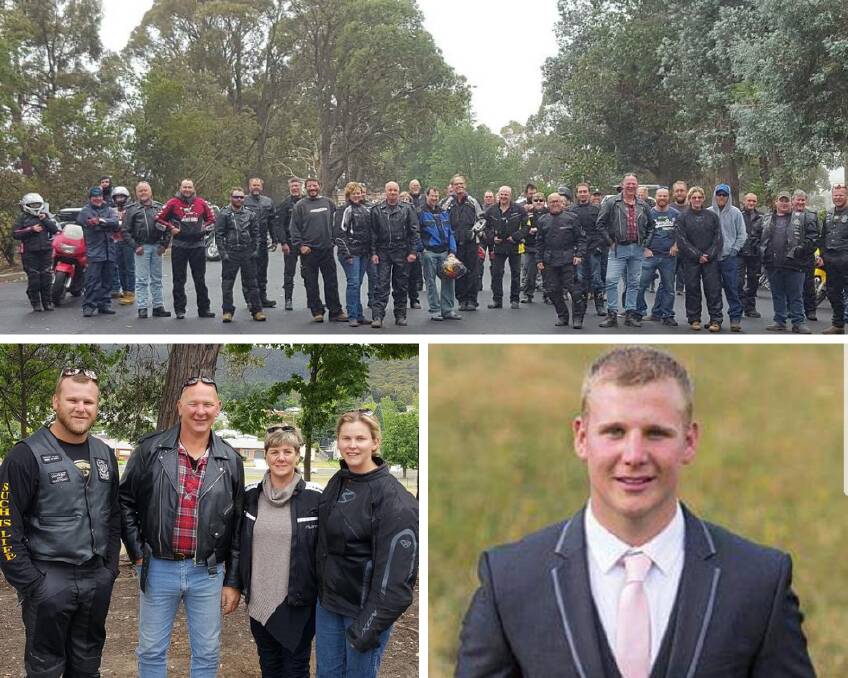 MEMORIAL FUNDRAISER: The Ride 4 Jake 2018 (top), Jake's family Ben, Col, Toni and Jessica (left) and Jake Hatton (right). Pictures: SUPPLIED.