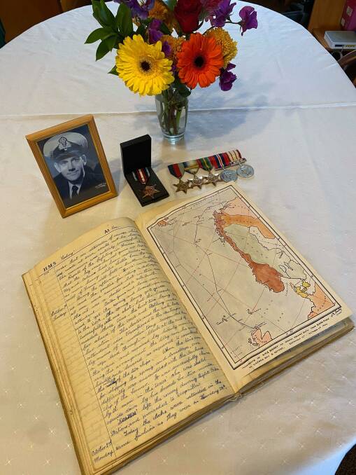 A precious piece of history for the Stanley family with Alec's journal and Arctic Star medal.