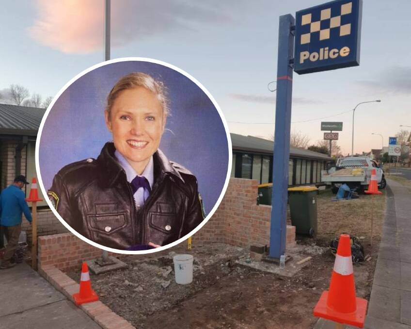 REMEMBERING THE FALLEN: Senior Constable Kelly Foster had her name etched into the Wall of Remembrance.