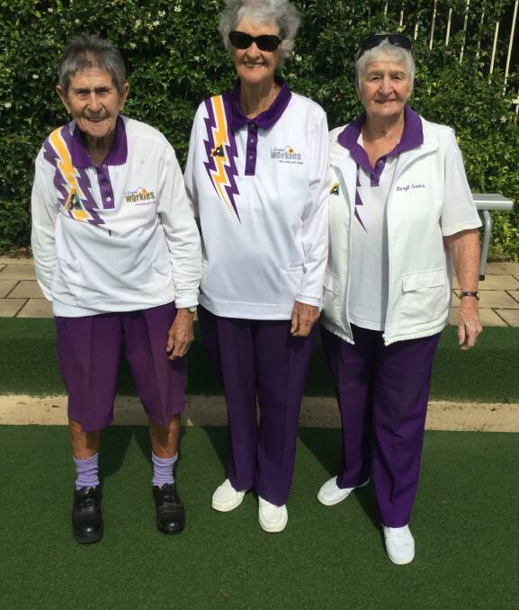 WINNERS: Barbara Watters, Ruth Harries and Beryl Evans. Picture: SUPPLIED.