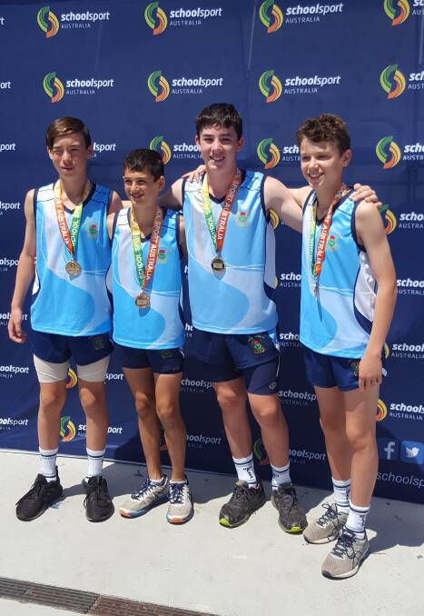 GOLD: The boys 12 year old medley relay NSW team. Picture: SUPPLIED.