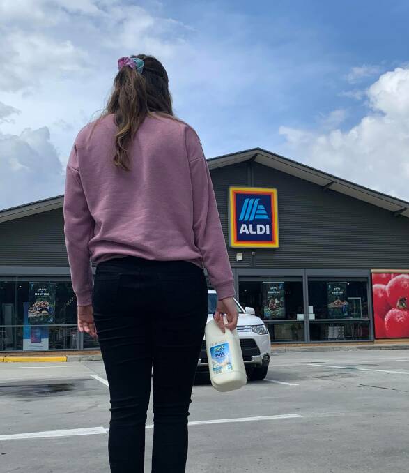 PANIC BUYING: A local school staff member was abused over milk at ALDI. Picture: ALANNA TOMAZIN.
