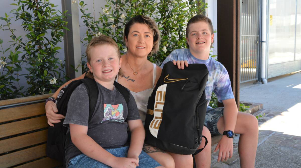 BACK TO SCHOOL SAVING: Mackenzie and Noah West are heading back to school on a budget thanks to savvy mum Becca. Photo: ALANNA TOMAZIN.