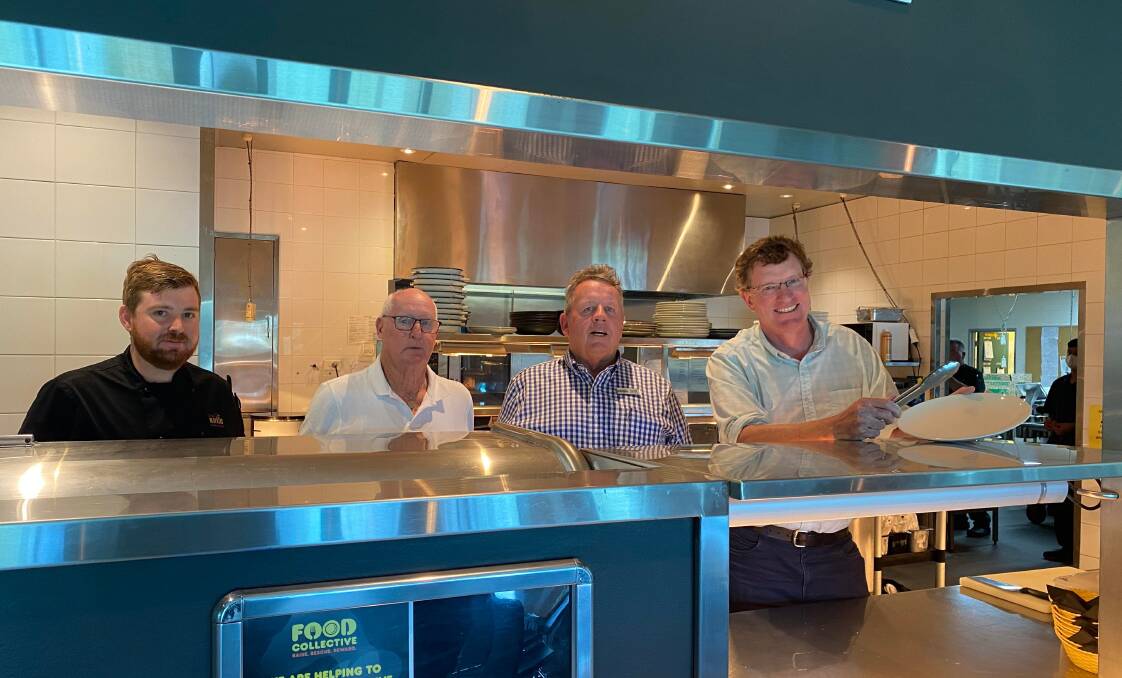 BETTER PREPARED: Lithgow Workies head chef Aaron Engeler, president Howie Fisher, general manager Geoff Wheeler and Calare MP Andrew Gee in the club's kitchen. Picture: ALANNA TOMAZIN