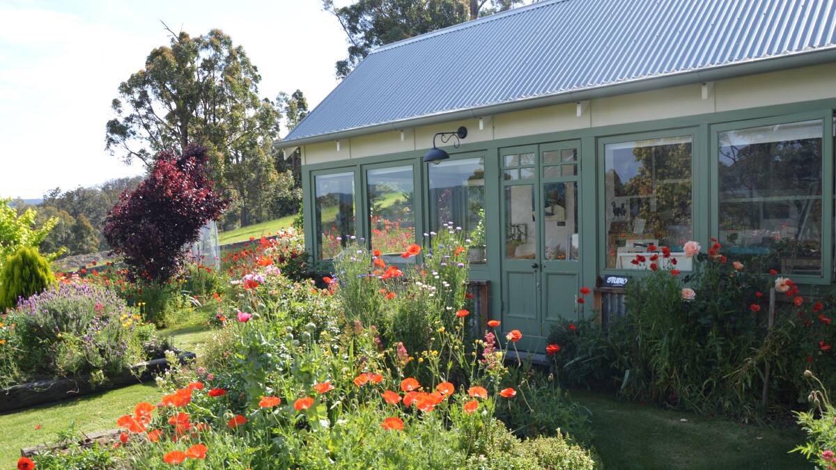 PEACEFUL: Jennifer's studio overlooks her tranquil garden.