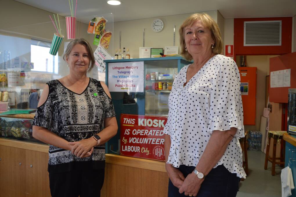 BACK OPEN: Vice president Linda Lingard and president Jane Lush-Fenton are excited to reopen the Lithgow Hospital kiosk. Picture ALANNA TOMAZIN