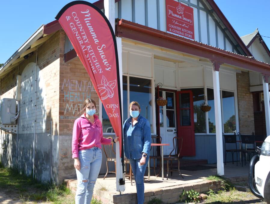 COME AND SAY G'DAY: Jacinda and Anna Snow at the iconic cafe in Tarana. Picture: ALANNA TOMAZIN