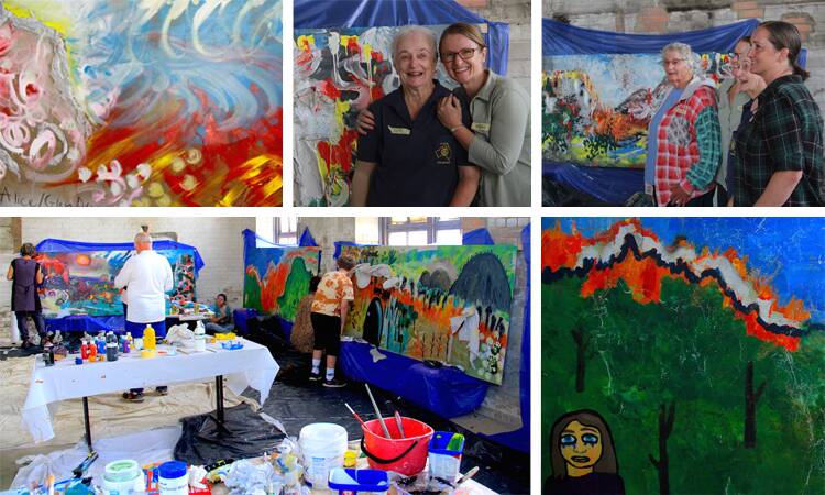 RESILIENCE: Community gather for a work of art. 
