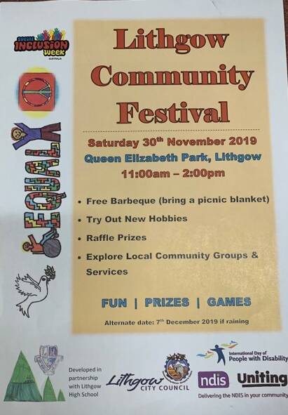 Lithgow Community Festival flyer.