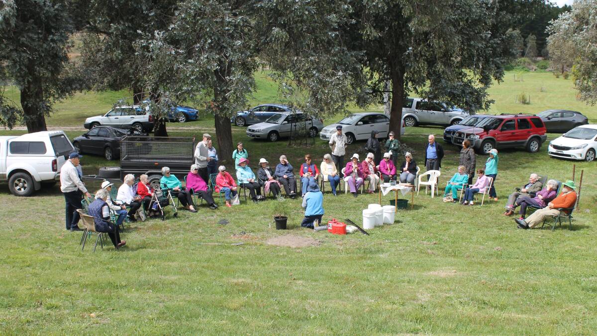 MEMORIAL SERVICE: Lithgow Garden Club come together to farewell Lillian. Picture: SUPPLIED