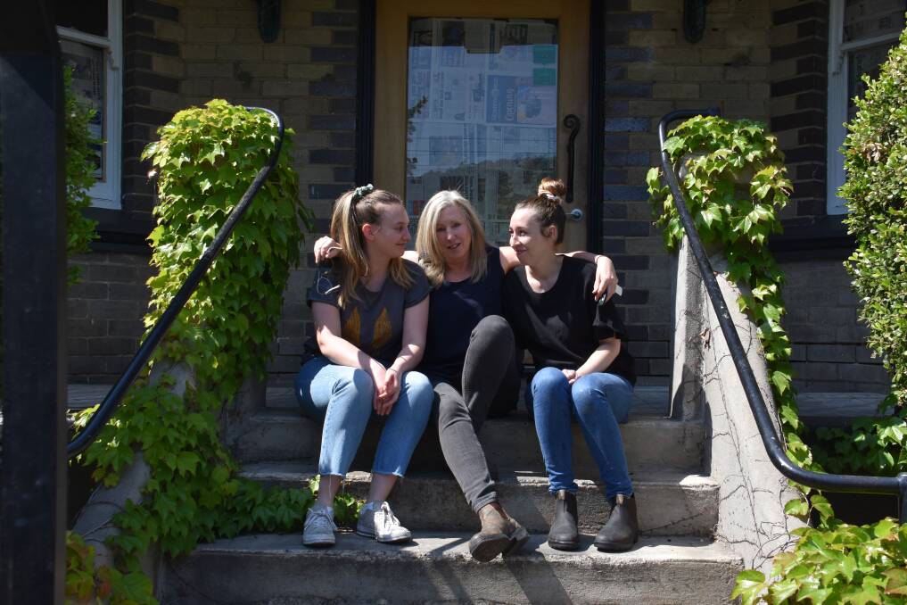 STRONG: Kat Alexander (middle) with her daughters Laura and Holly Vatalis. Picture: ALANNA TOMAZIN.