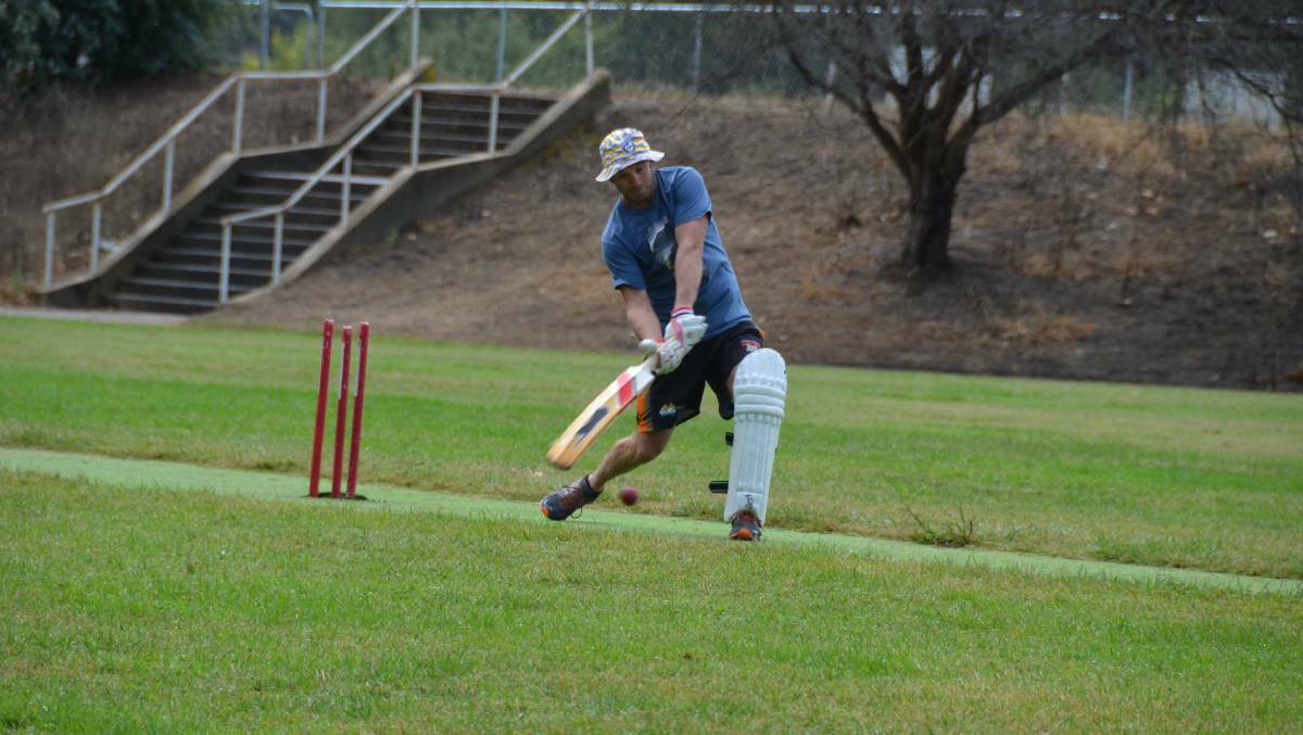 AT THE CREASE: Peter Morris with the bat for the Norms at the 2017 knockout. Picture: LITHGOW MERCURY.