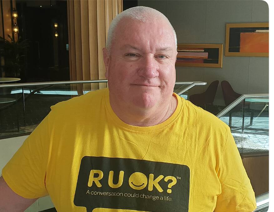 MAKING A DIFFERENCE: R U OK community ambassador Garry Sims tells the importance of how starting a conversation can safe a life. Picture: SUPPLIED.