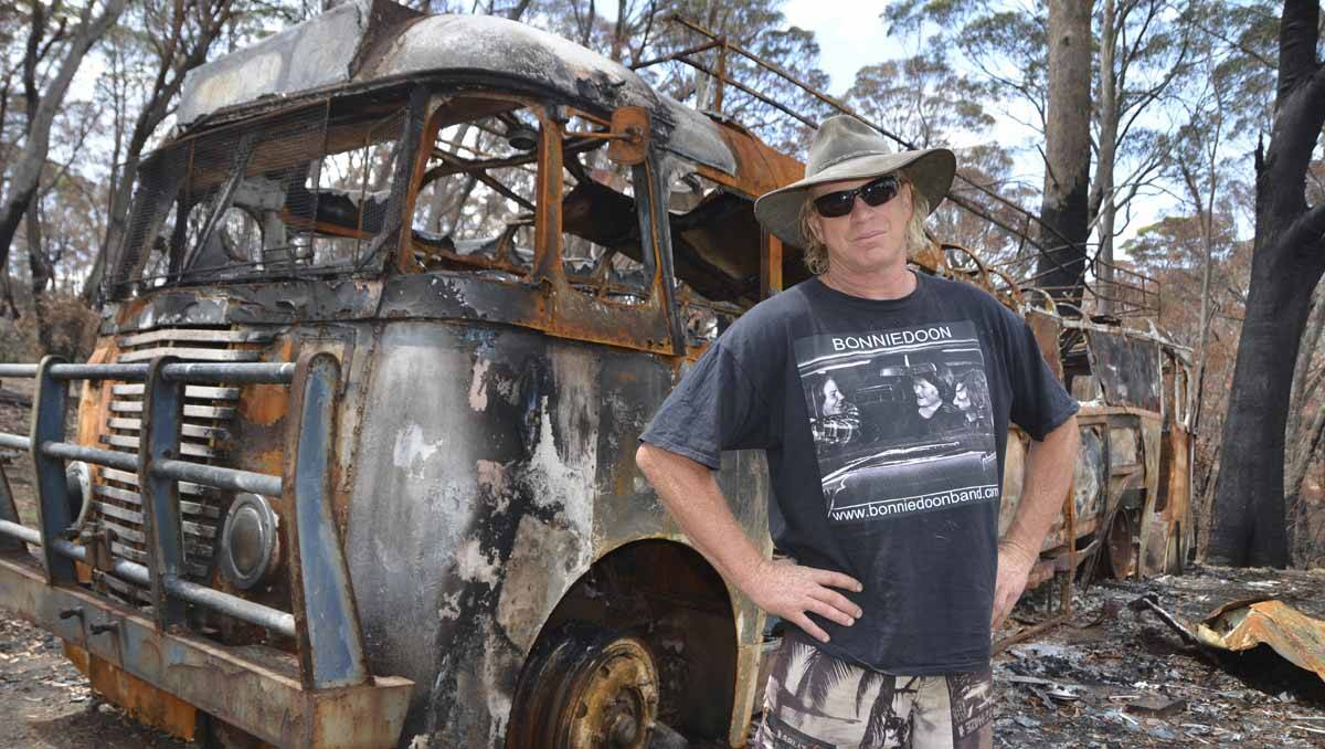 Newnes Junction resident Sean Butler wants to know who is going to take responsibility for the State Mine Fire. Photo: Troy Walsh